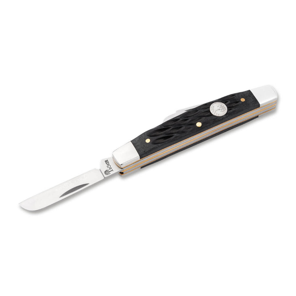 Boker TS 2.0 Jigged Black Bone Congress Pocket Knife with Blade Open