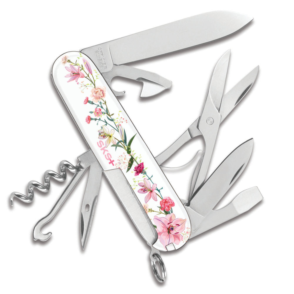 Victorinox Spring Blossoms Climber Designer Swiss Army Knife with Flower Pattern