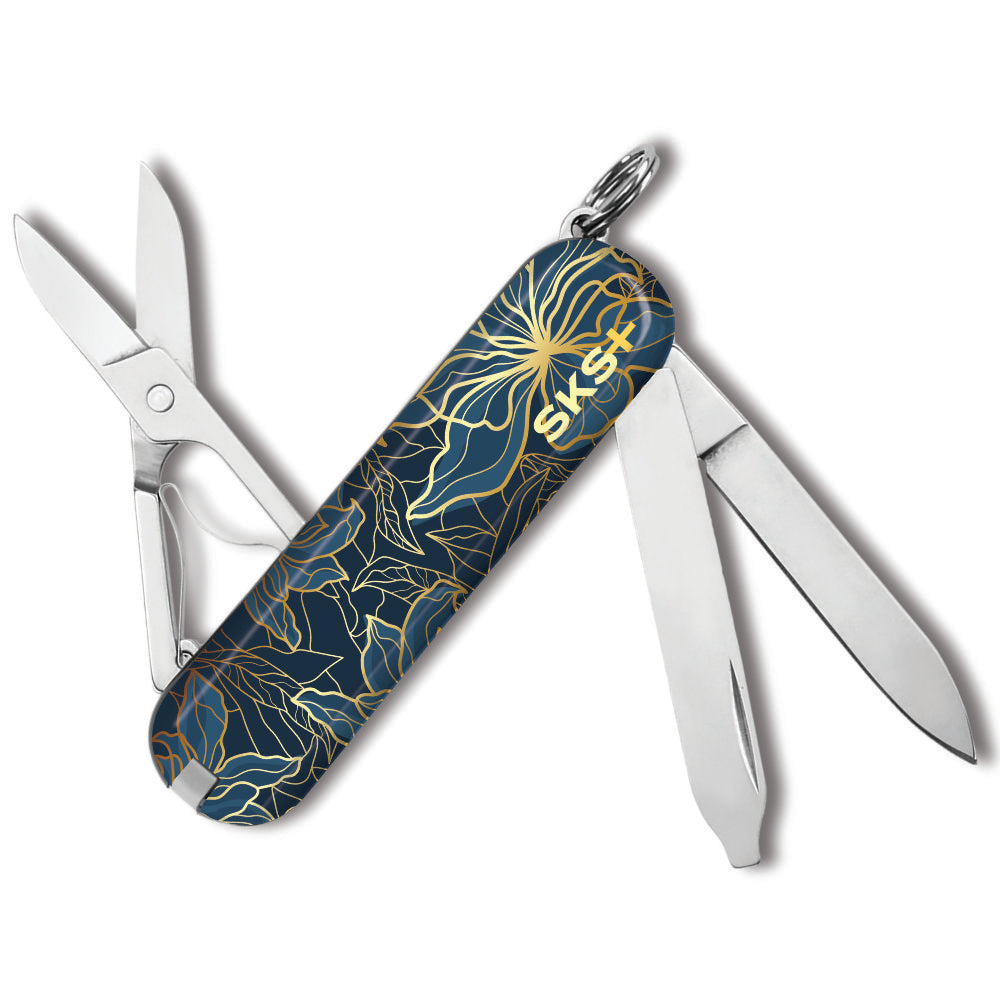 Victorinox Gilded Flowers Classic SD Designer Swiss Army Knife Back View