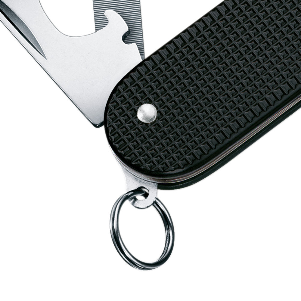 Cadet Black Swiss Army Knife by Victorinox Key Ring Detail