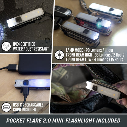 Keyport Pivot 2.0 Essential Plus Kit with Pocket Flare Mini Flashlight