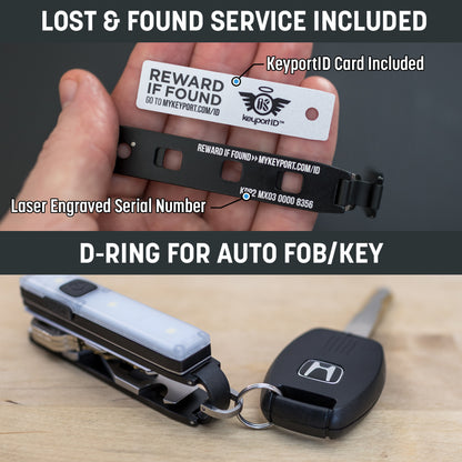 Keyport Pivot 2.0 Essential Plus Kit with KeyportID Key Finder and D-Ring for Car Key