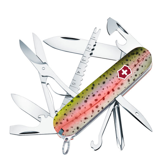 Rainbow Trout Fisherman Designer Swiss Army Knife at Swiss Knife Shop