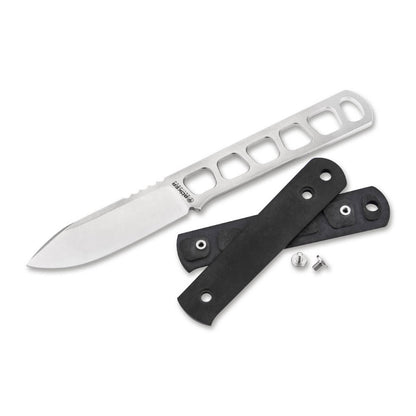Boker BFF Packlite Black Richlite Fixed Blade Knife with Removable Handle Scales