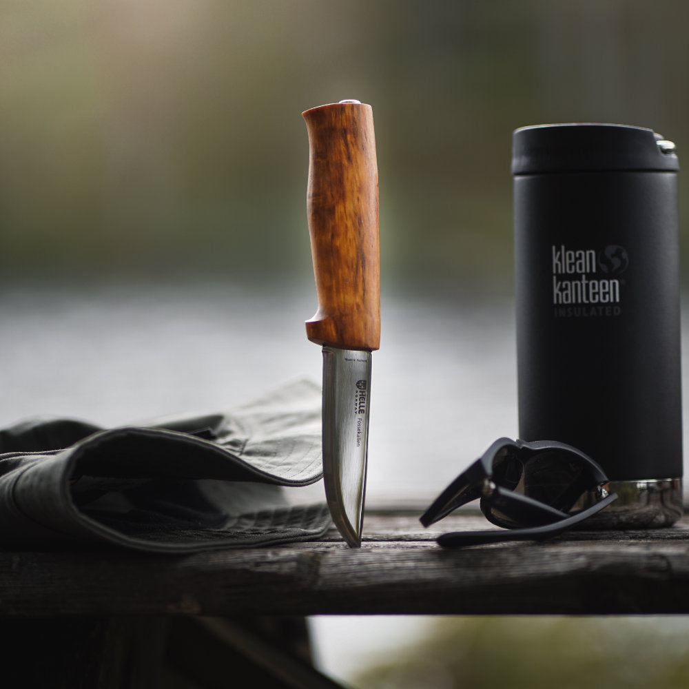 Helle Fossekallen Outdoor Knife With Camping Gear