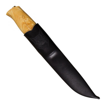 Helle Jegermester Outdoor Knife with Leather Sheath with Genuine Leather Sheath