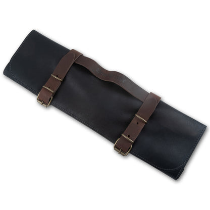 Messermeister Vintage Leather 7-Slot Knife Roll at Swiss Knife Shop