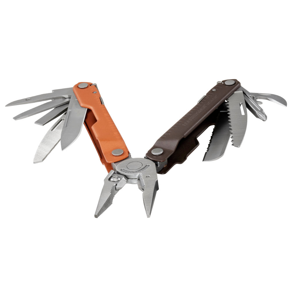 Leatherman Rebar Burnt Sienna Multi-Tool with Nylon Sheath Fanned Open