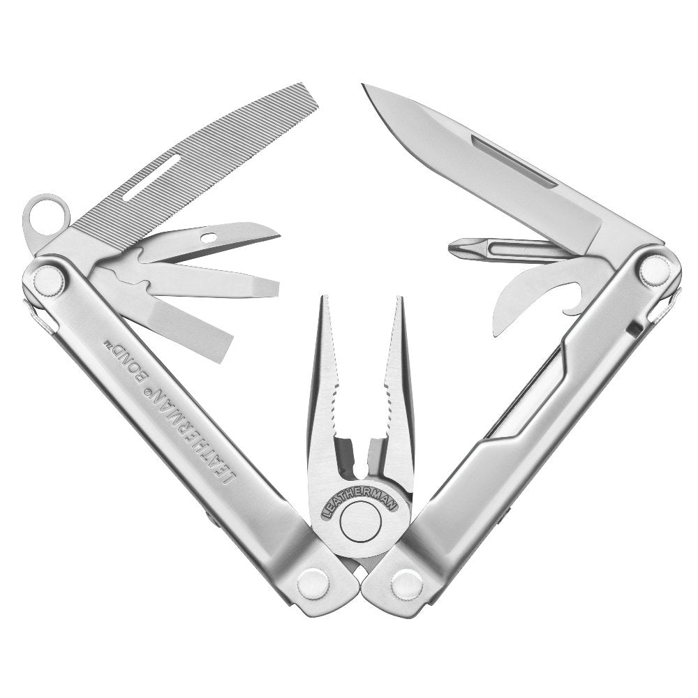 Leatherman Bond Pliers Multi-tool Opening with All Tools Displayed