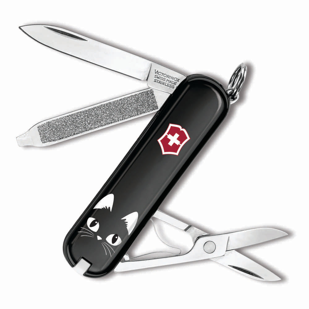 Black Cats Exclusive Classic SD Swiss Army Knife by Victorinox at Swiss Knife Shop